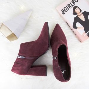 MARC FISHER - Burgundy Ankle Booties